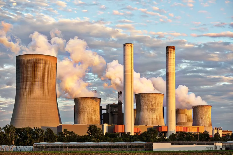 Thermal power plant cooling towers